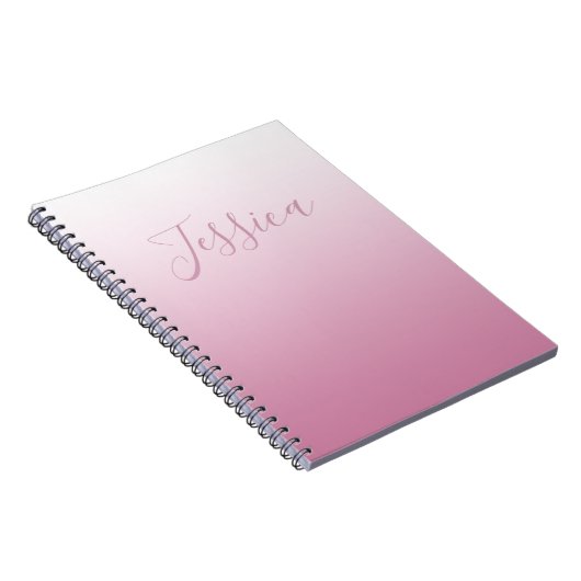 Elegantes Script & Editable Pink (beliebige Farbe) Notizblock (Rechte Seite)