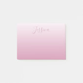 Elegantes Script & Editable Pink (beliebige Farbe) Post-it Klebezettel (Vorderseite)