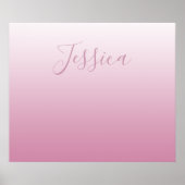 Elegantes Script & Editable Pink (beliebige Farbe) Poster (Vorne)