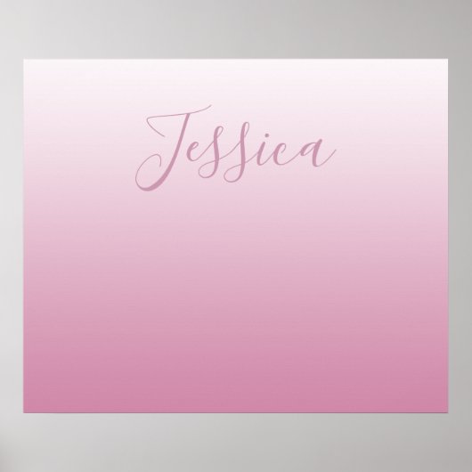 Elegantes Script & Editable Pink (beliebige Farbe) Poster (Vorne)