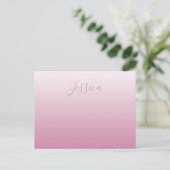Elegantes Script & Editable Pink (beliebige Farbe) Postkarte (Stehend Vorderseite)