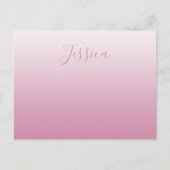 Elegantes Script & Editable Pink (beliebige Farbe) Postkarte (Vorderseite)