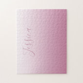Elegantes Script & Editable Pink (beliebige Farbe) Puzzle (Vertikal)
