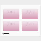 Elegantes Script & Editable Pink (beliebige Farbe) Rechteckiger Aufkleber (Blatt)
