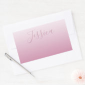 Elegantes Script & Editable Pink (beliebige Farbe) Rechteckiger Aufkleber (Umschlag)