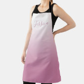 Elegantes Script & Editable Pink (beliebige Farbe) Schürze (InSitu)