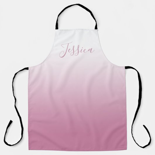 Elegantes Script & Editable Pink (beliebige Farbe) Schürze (Vorderseite)