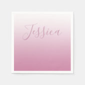 Elegantes Script & Editable Pink (beliebige Farbe) Serviette (Vorderseite)