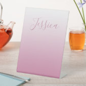 Elegantes Script & Editable Pink (beliebige Farbe) Sockelschild (In Situ)