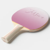 Elegantes Script & Editable Pink (beliebige Farbe) Tischtennis Schläger (Vorderseite)