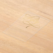 Elegantes Script Fifty Black Gold 50. Geburtstag Acryleinladungen (Ablage )