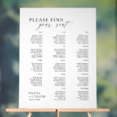 Elegantes Script finden Sie Ihren Sitz Hochzeitssy Acrylschild (Neutral)