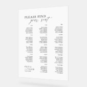 Elegantes Script finden Sie Ihren Sitz Hochzeitssy Acrylschild (Winkel)