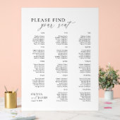 Elegantes Script finden Sie Ihren Sitz Hochzeitssy Acrylschild (Hochzeit)