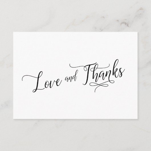 Elegantes Script Flitterwochen Gute Wünsche Begleitkarte (Rückseite)