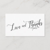 Elegantes Script Flitterwochen Gute Wünsche Begleitkarte (Rückseite)