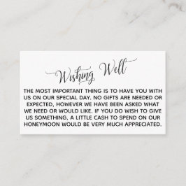 Elegantes Script Flitterwochen Gute Wünsche Begleitkarte