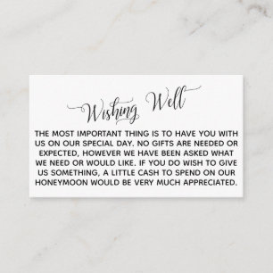 Elegantes Script Flitterwochen Gute Wünsche Begleitkarte