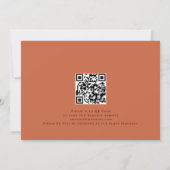 Elegantes Script Forever QR Code Terracotta Save The Date (Rückseite)