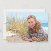 Elegantes Script-Foto 50. Geburtstag Einladung (Rückseite)