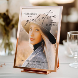 Elegantes Script Foto Abschluss Willkommenspender