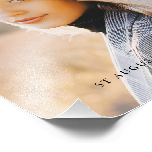 Elegantes Script Foto Abschluss Willkommenspender (Ecke)