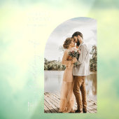 Elegantes Script-Foto Begrüßung Fensteraufkleber (Blatt 3)