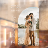 Elegantes Script-Foto Begrüßung Fensteraufkleber (Blatt 2)