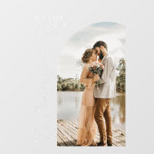 Elegantes Script-Foto Begrüßung Fensteraufkleber (Blatt)