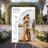 Elegantes Script-Foto Begrüßungszeichen Acrylschild