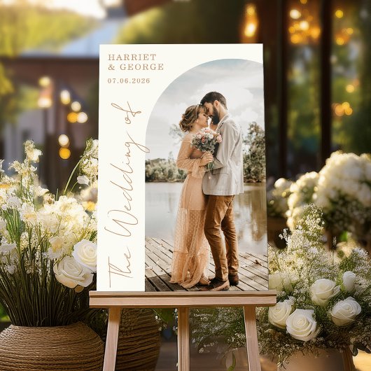 Elegantes Script-Foto Begrüßungszeichen Acrylschild