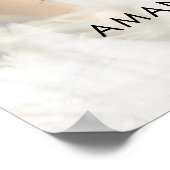 Elegantes Script-Foto-Begrüßungszeichen Poster (Ecke)