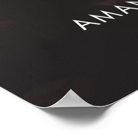 Elegantes Script-Foto-Begrüßungszeichen Poster (Ecke)