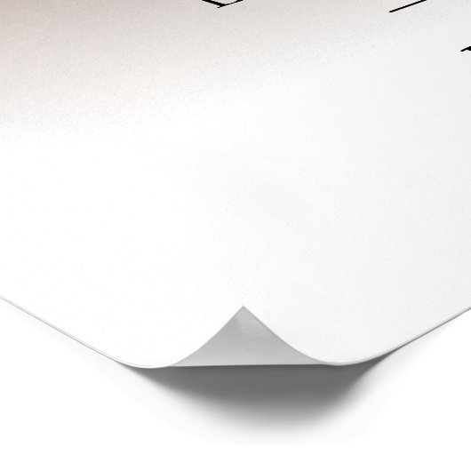 Elegantes Script-Foto-Begrüßungszeichen Poster (Ecke)