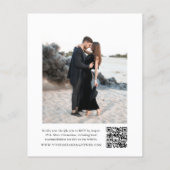 Elegantes Script-Foto-Budget Einladung zur Hochzei (Rückseite)