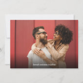 Elegantes Script Foto Collage 5 Fotos Moderne Save The Date (Rückseite)