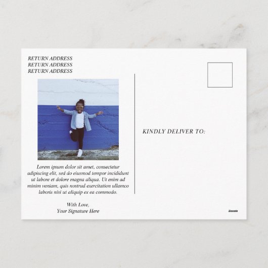 Elegantes Script Foto Frohe Weihnachten (Rückseite)