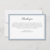 Elegantes Script-Foto für benutzerdefinierte Meldu Dankeskarte (Vorderseite)