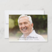 Elegantes Script-Foto für benutzerdefinierte Meldu Dankeskarte (Rückseite)