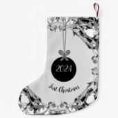 Elegantes Script Foto gibt Weihnachtsgeschenke Kleiner Weihnachtsstrumpf (Rückseite)