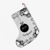 Elegantes Script Foto gibt Weihnachtsgeschenke Kleiner Weihnachtsstrumpf (Rückseite (Hängend))