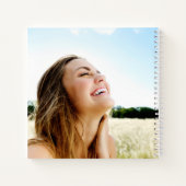 Elegantes Script-Foto Graduation Party Gästebuch Notizblock (Rückseite)