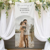 Elegantes Script-Foto Hochzeit Banner