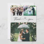 Elegantes Script Foto Hochzeit Danke (Vorderseite)