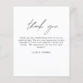 Elegantes Script Foto Hochzeit Dankeschön Karte (Rückseite)