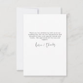 Elegantes Script Foto Hochzeit Dankeschön Karte (Rückseite)