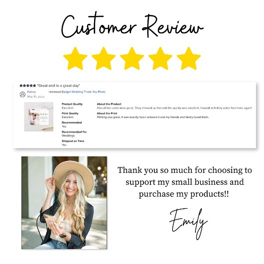 Elegantes Script Foto Hochzeit Dankeschön Karte