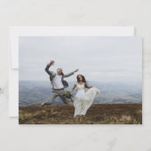 Elegantes Script Foto Hochzeit Dankeschön Karte (Rückseite)