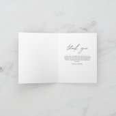 Elegantes Script Foto Hochzeit Dankeschön Karte (Innenseite)