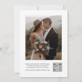 Elegantes Script-Foto-Hochzeit Einladung (Rückseite)